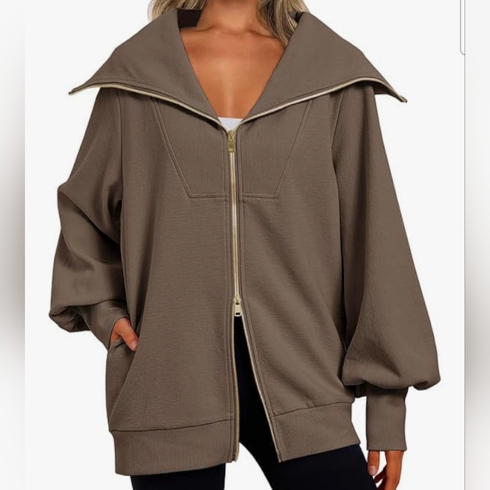 Women's Oversized Tan Jacket